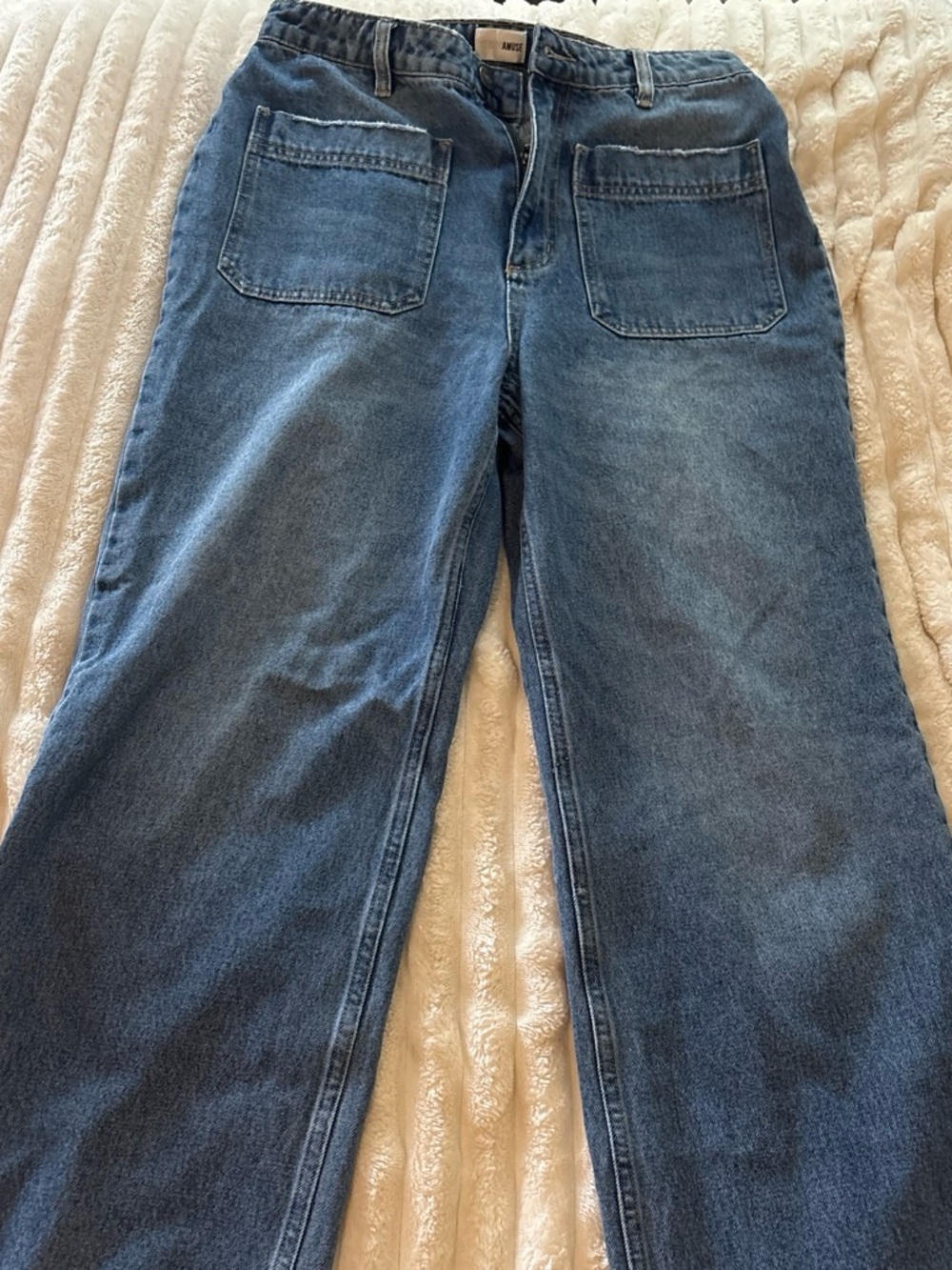 Amuse Society Women's Blue Straight Jeans